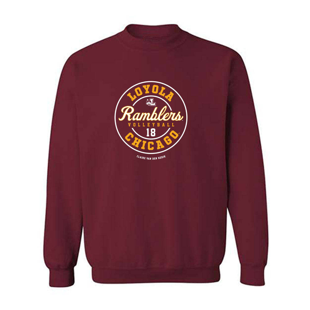 Loyola - NCAA Women's Volleyball : Claire van den Herik - Crewneck Sweatshirt