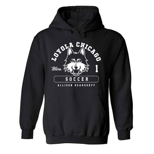 Loyola - NCAA Women's Soccer : Allison Deardorff - Classic Fashion Shersey Hooded Sweatshirt-0