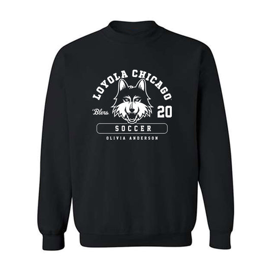 Loyola - NCAA Women's Soccer : Olivia Anderson - Classic Fashion Shersey Crewneck Sweatshirt-0