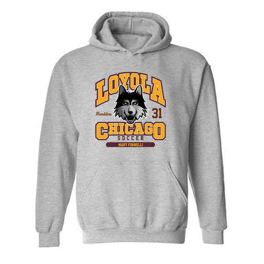 Loyola - NCAA Women's Soccer : Mary Fornelli - Classic Fashion Shersey Hooded Sweatshirt-0