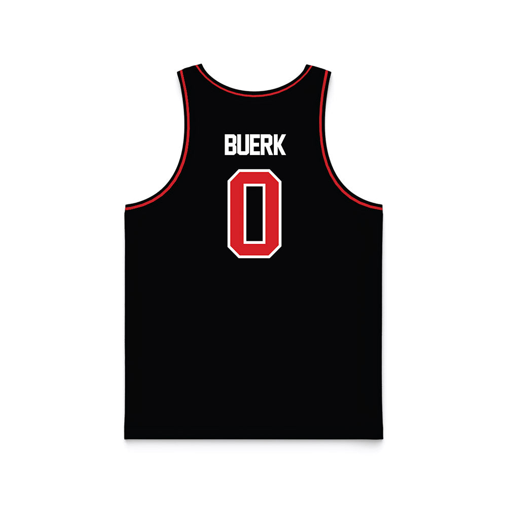 Davidson - NCAA Women's Basketball : Eliza Buerk - Black Basketball Jersey-1