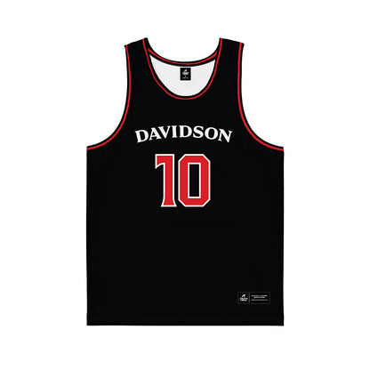 Davidson - NCAA Women's Basketball : Ines Garcia Monje - Black Basketball Jersey-0