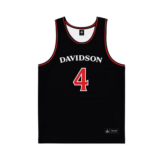 Davidson - NCAA Women's Basketball : Elena Alvarez Castellanos - Black Basketball Jersey-0