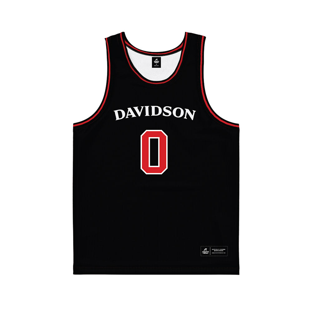 Davidson - NCAA Women's Basketball : Eliza Buerk - Black Basketball Jersey-0