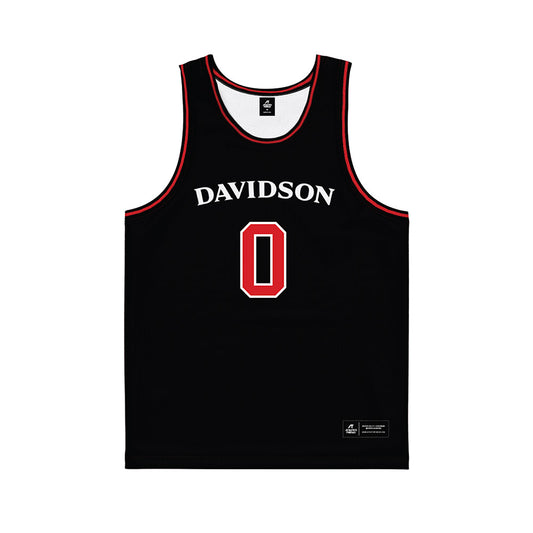 Davidson - NCAA Women's Basketball : Eliza Buerk - Black Basketball Jersey-0