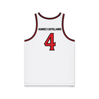 Davidson - NCAA Women's Basketball : Elena Alvarez Castellanos - White Basketball Jersey-1