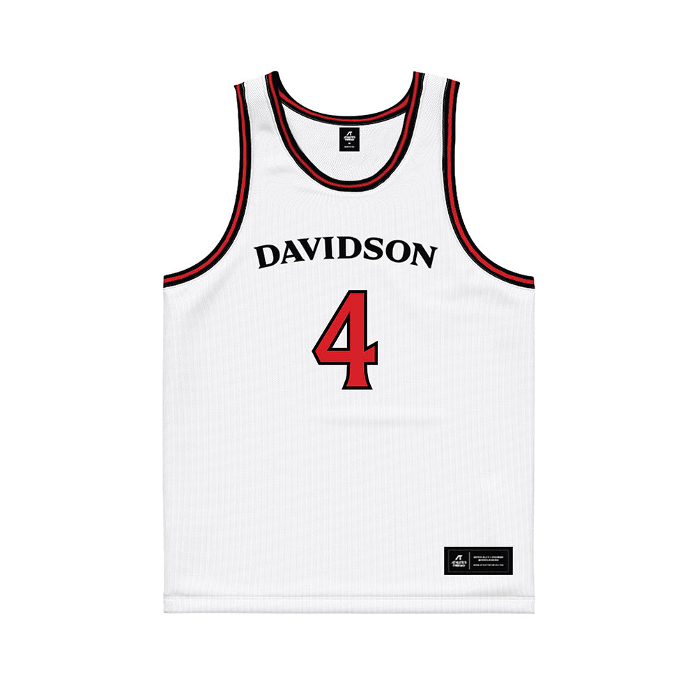 Davidson - NCAA Women's Basketball : Elena Alvarez Castellanos - White Basketball Jersey-0