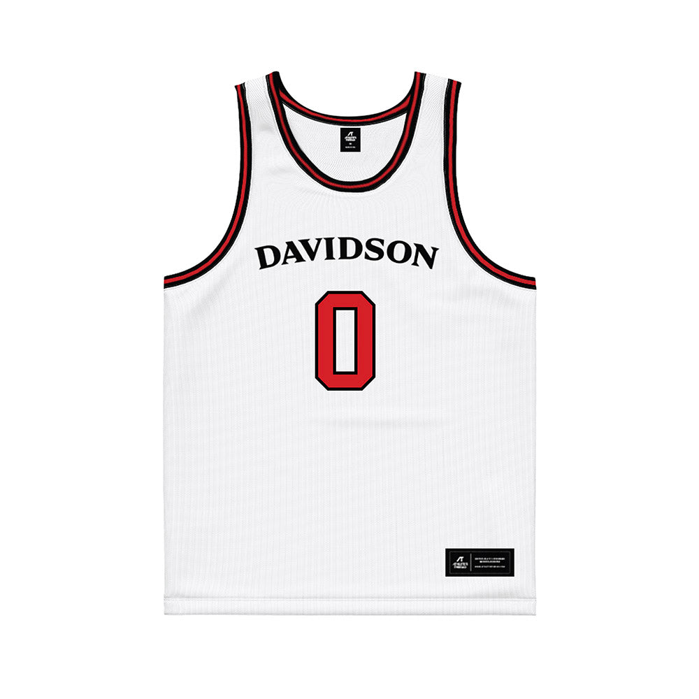Davidson - NCAA Women's Basketball : Eliza Buerk - White Basketball Jersey-0