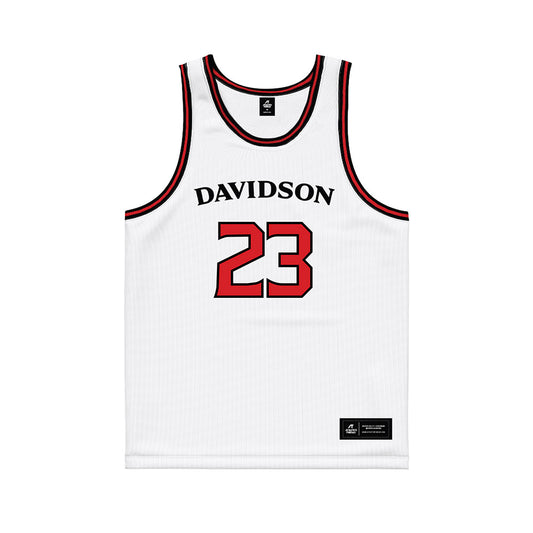 Davidson - NCAA Women's Basketball : Asha Nightingale - White Basketball Jersey-0