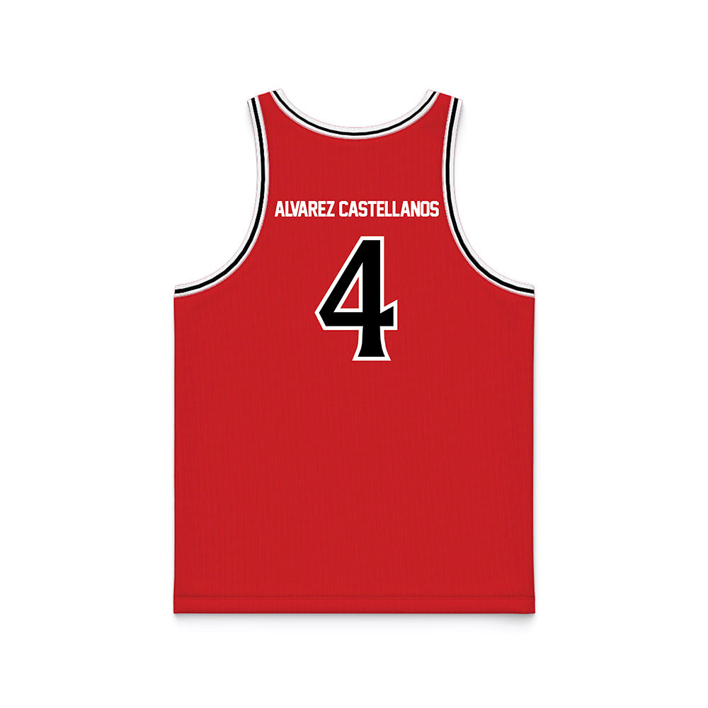 Davidson - NCAA Women's Basketball : Elena Alvarez Castellanos - Red Basketball Jersey-1