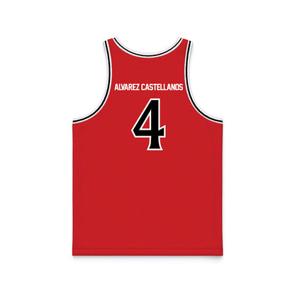 Davidson - NCAA Women's Basketball : Elena Alvarez Castellanos - Red Basketball Jersey-1