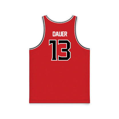 Davidson - NCAA Women's Basketball : Sienna Dauer - Red Basketball Jersey