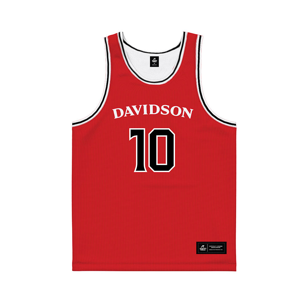 Davidson - NCAA Women's Basketball : Ines Garcia Monje - Red Basketball Jersey-0