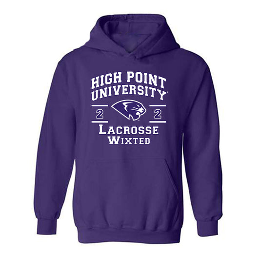 High Point - NCAA Men's Lacrosse : Justin Wixted - Classic Fashion Shersey Hooded Sweatshirt-0