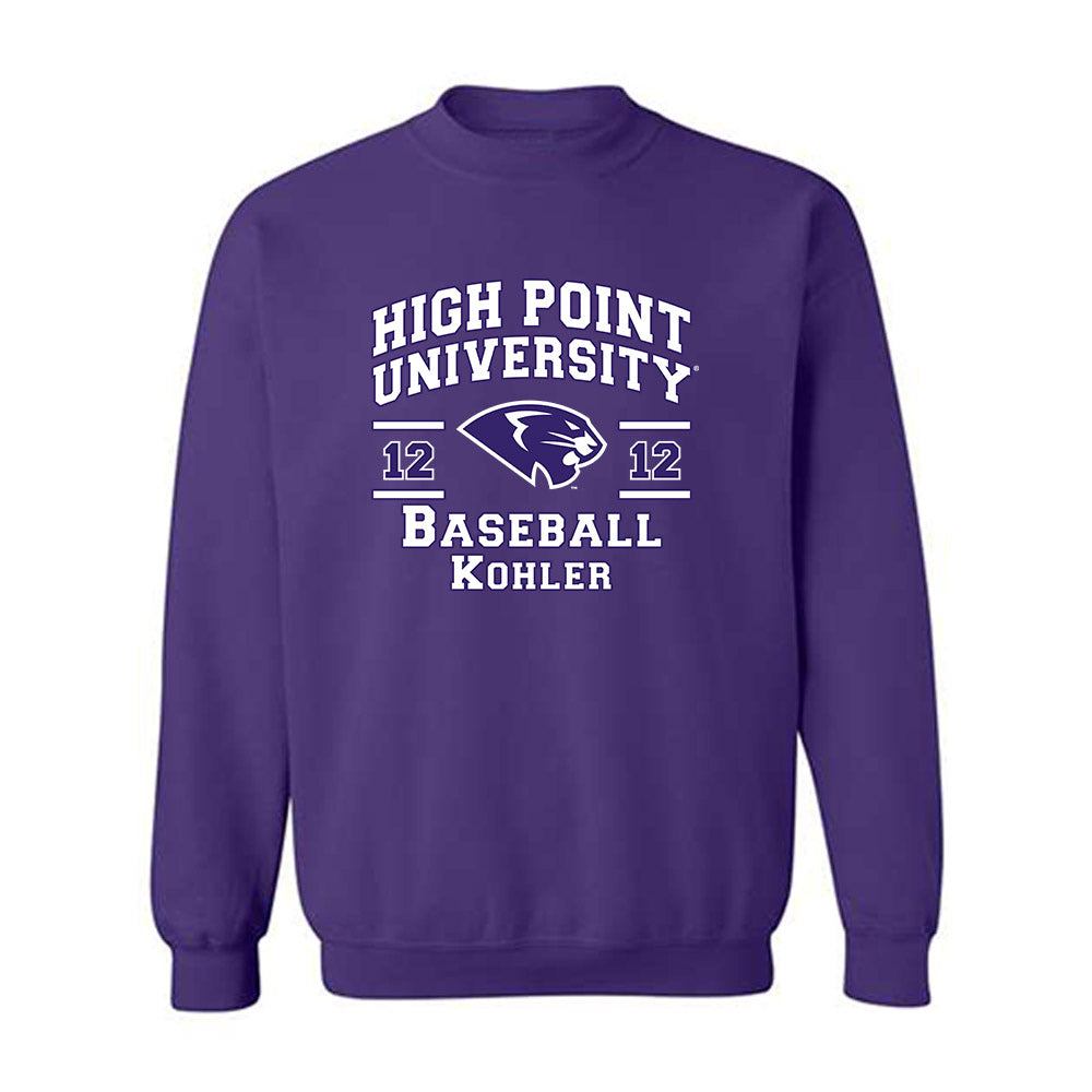 High Point - NCAA Baseball : Jace Kohler - Classic Fashion Shersey Crewneck Sweatshirt-0