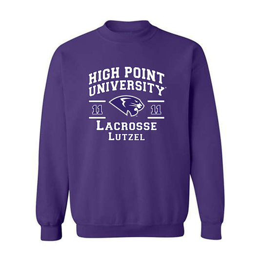 High Point - NCAA Men's Lacrosse : Matt Lutzel - Classic Fashion Shersey Crewneck Sweatshirt-0