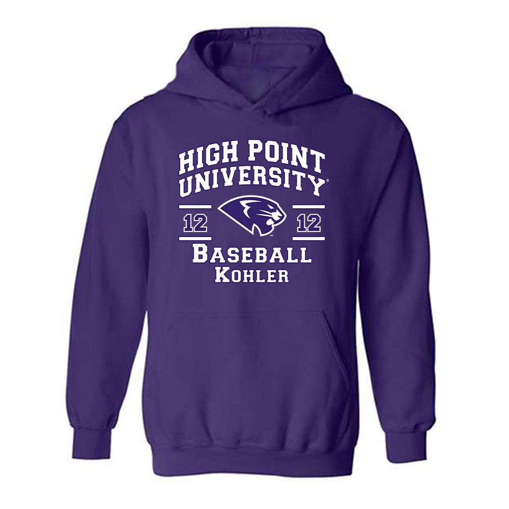 High Point - NCAA Baseball : Jace Kohler - Classic Fashion Shersey Hooded Sweatshirt-0