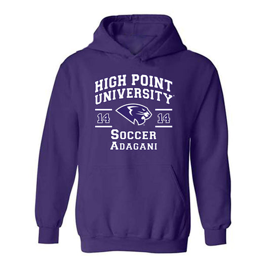 High Point - NCAA Men's Soccer : Prosper Adagani - Classic Fashion Shersey Hooded Sweatshirt-0