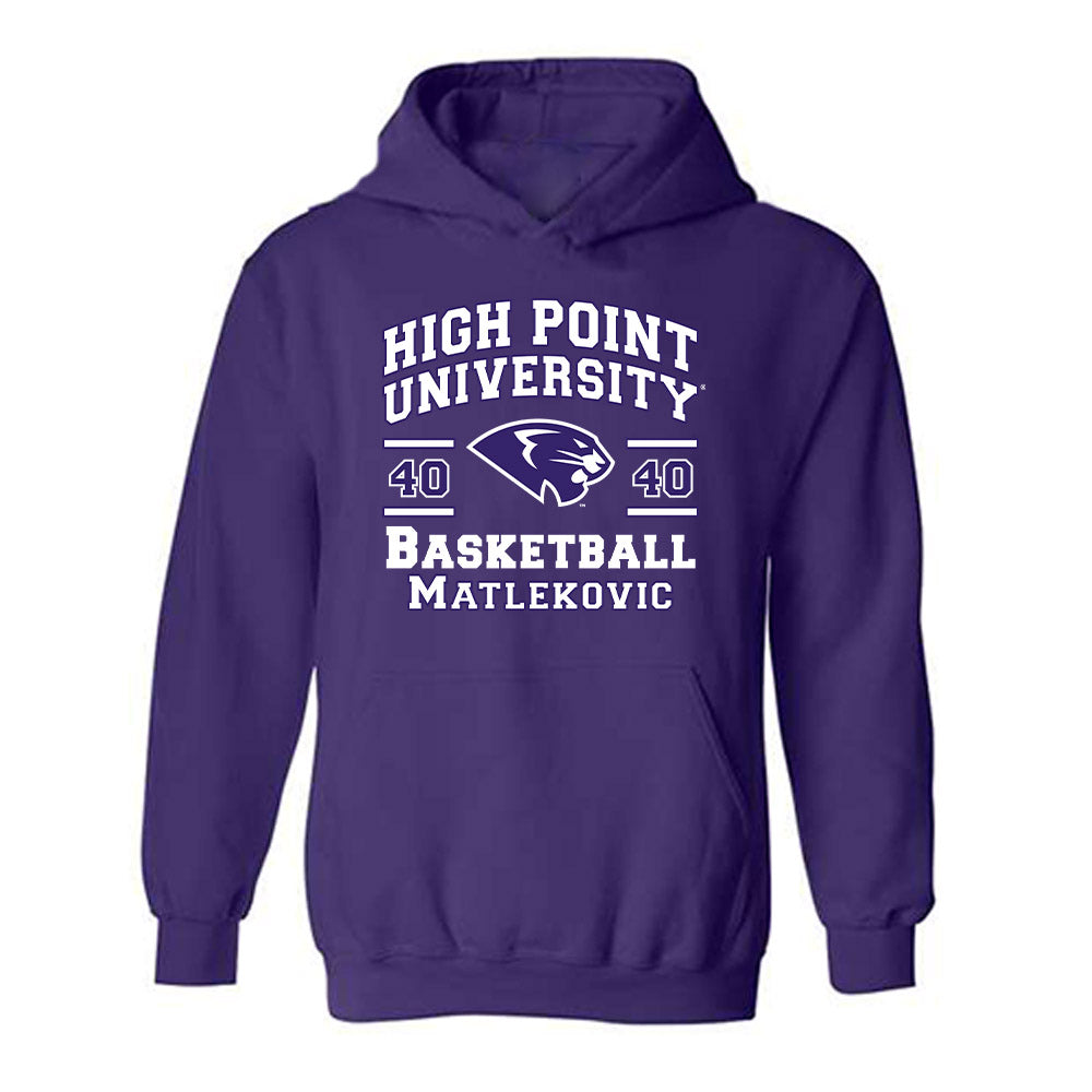 High Point - NCAA Men's Basketball : Ivan Matlekovic - Classic Fashion Shersey Hooded Sweatshirt-0