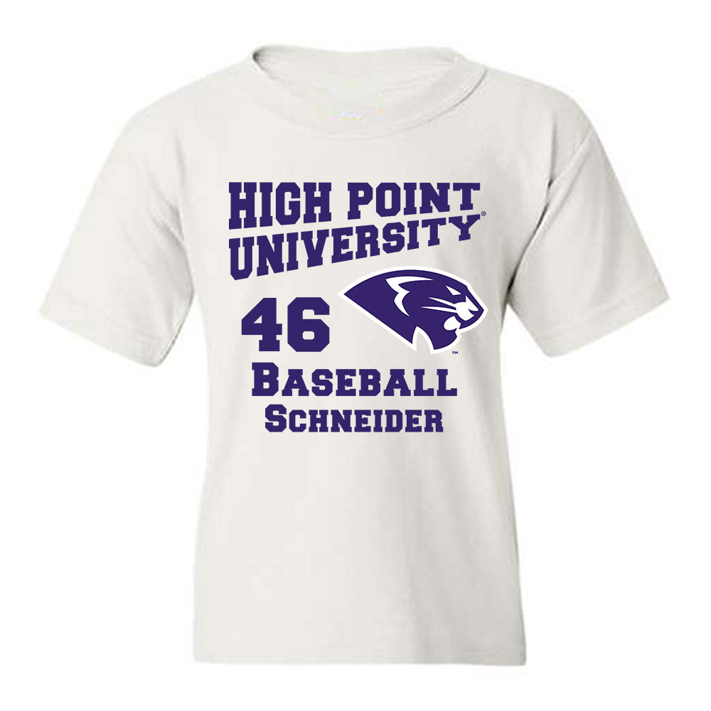 High Point - NCAA Baseball : Charlie Schneider - Youth T-Shirt-0