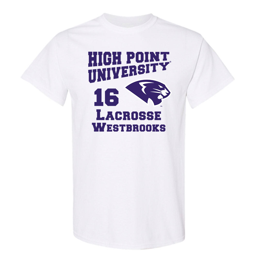 High Point - NCAA Men's Lacrosse : James Westbrooks - T-Shirt-0