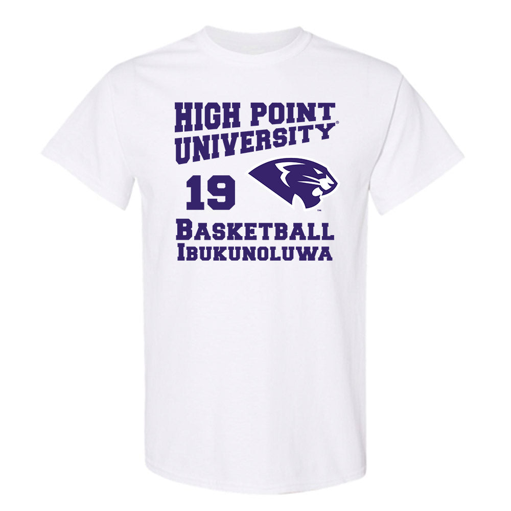 High Point - NCAA Men's Basketball : Josh Ibukunoluwa - T-Shirt-0