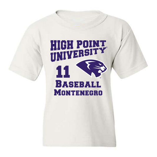 High Point - NCAA Baseball : Adrian Montenegro - Youth T-Shirt-0