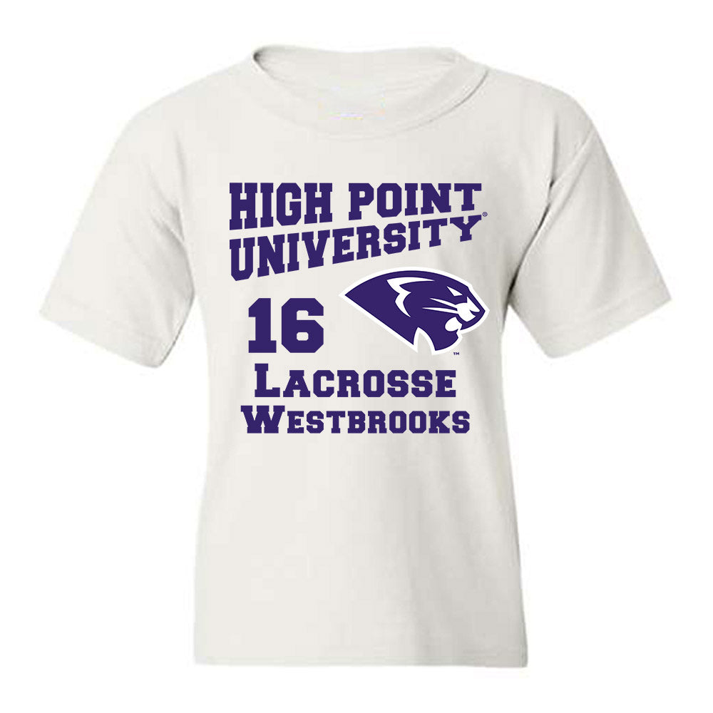 High Point - NCAA Men's Lacrosse : James Westbrooks - Youth T-Shirt-0