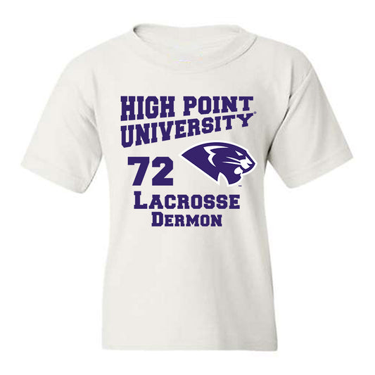 High Point - NCAA Men's Lacrosse : Luke Dermon - Youth T-Shirt-0