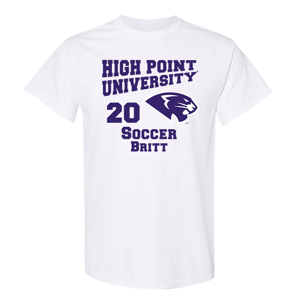 High Point - NCAA Men's Soccer : Caleb Britt - T-Shirt-0