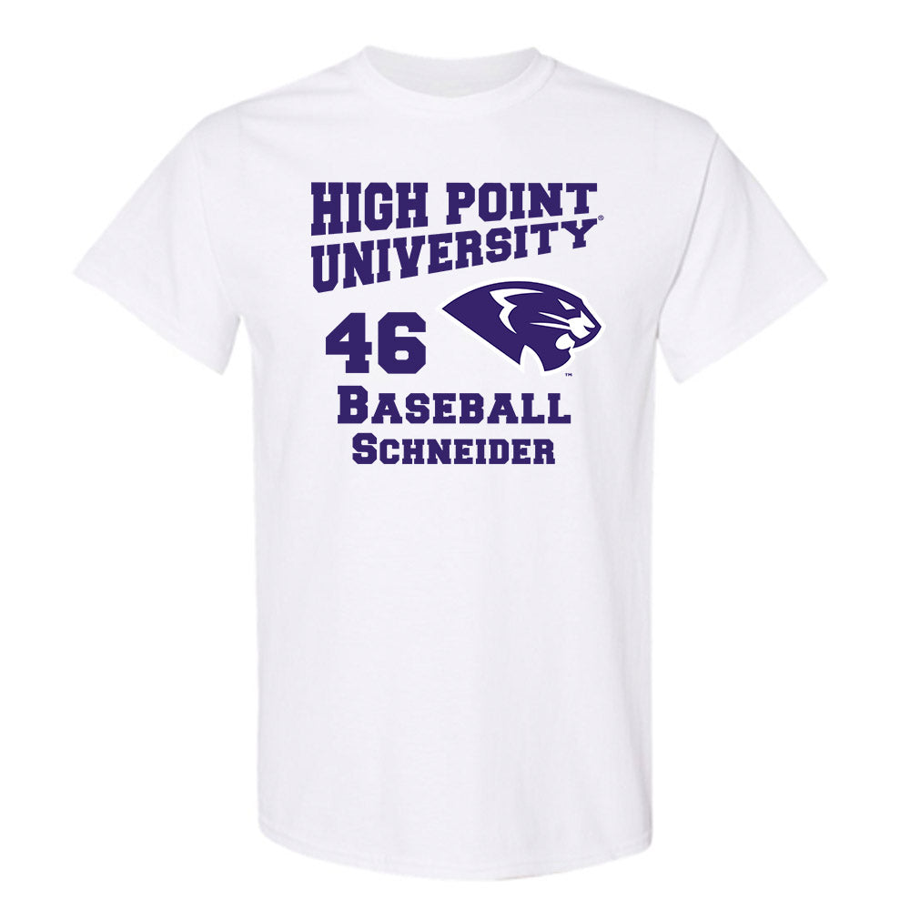 High Point - NCAA Baseball : Charlie Schneider - T-Shirt-0