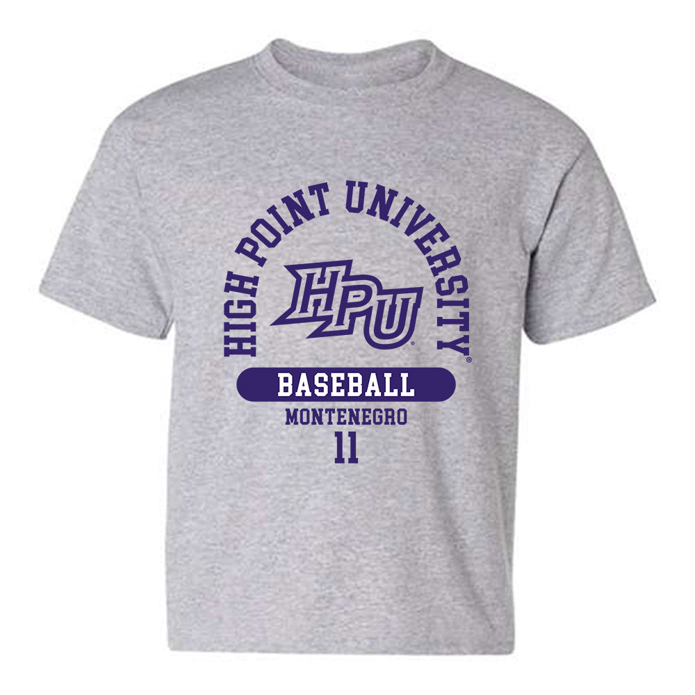 High Point - NCAA Baseball : Adrian Montenegro - Youth T-Shirt-0