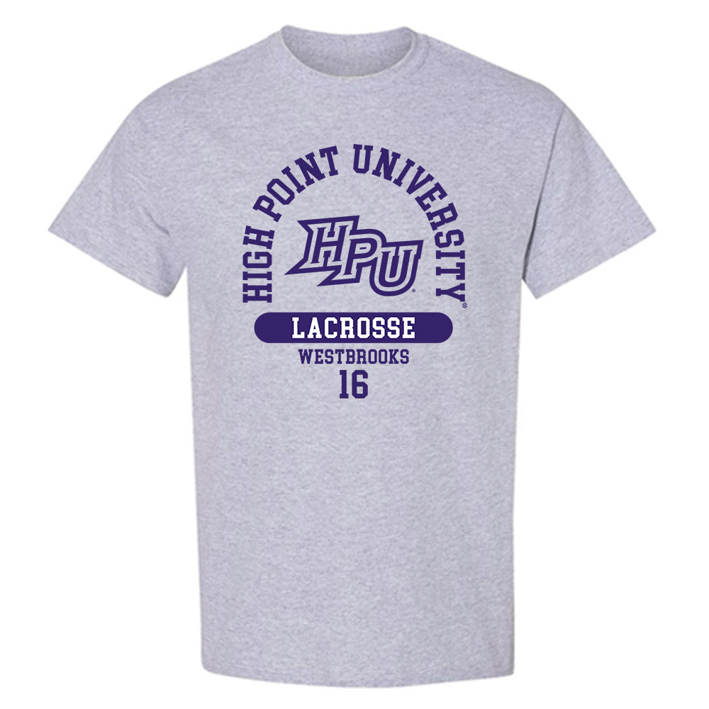 High Point - NCAA Men's Lacrosse : James Westbrooks - T-Shirt-0