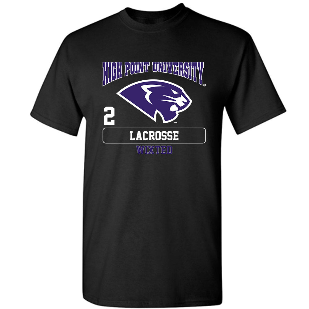 High Point - NCAA Men's Lacrosse : Justin Wixted - T-Shirt-0