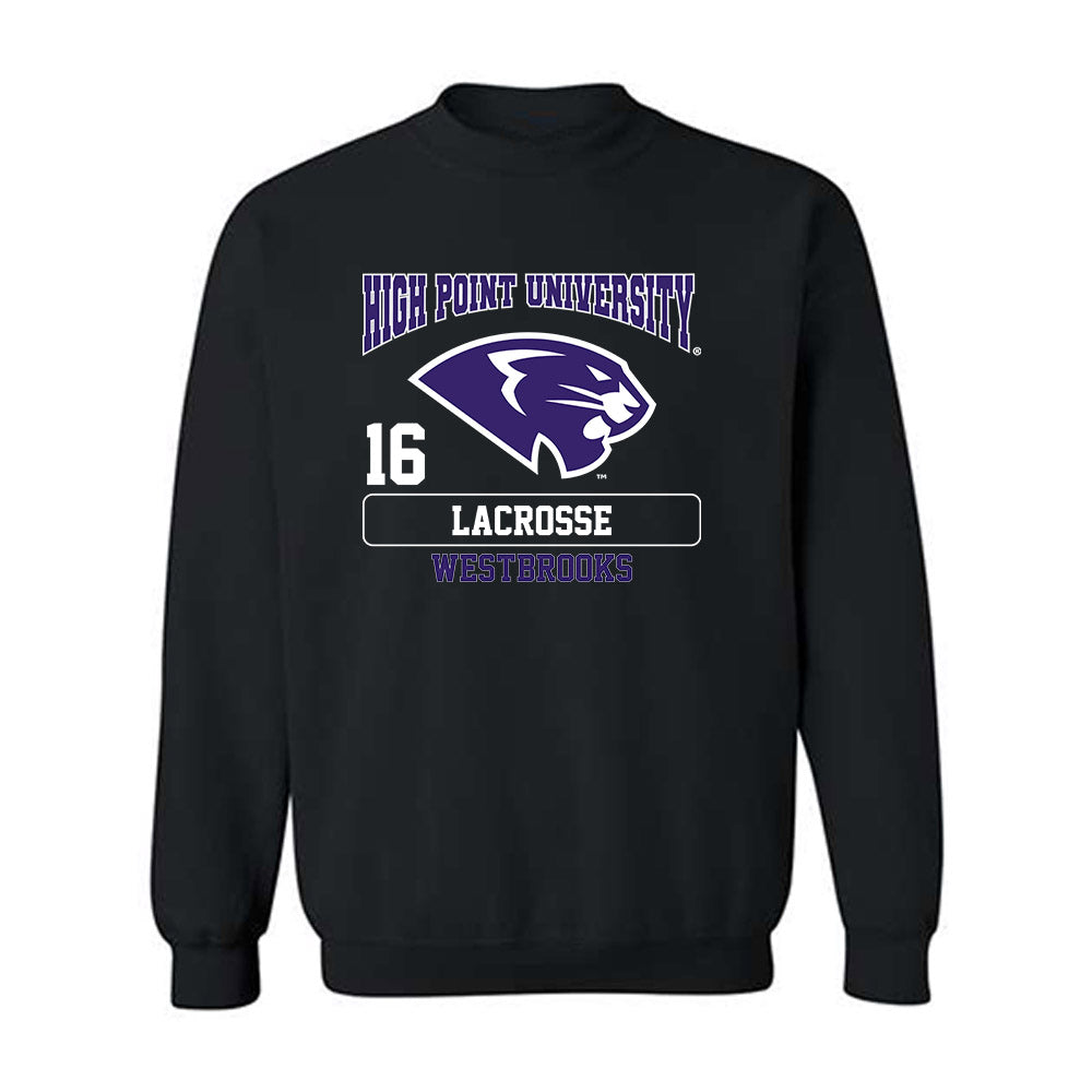 High Point - NCAA Men's Lacrosse : James Westbrooks - Crewneck Sweatshirt-0