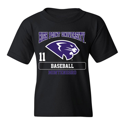 High Point - NCAA Baseball : Adrian Montenegro - Youth T-Shirt-0