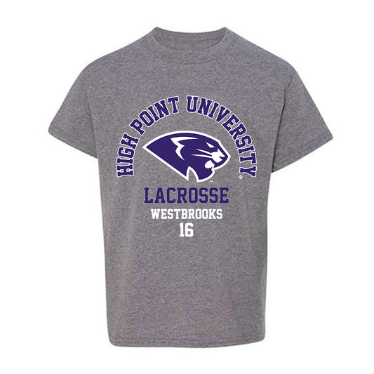 High Point - NCAA Men's Lacrosse : James Westbrooks - Youth T-Shirt-0