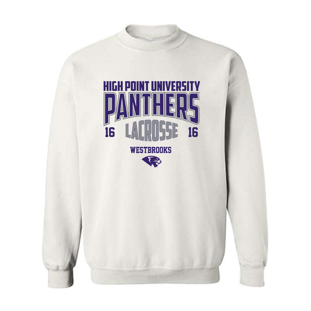 High Point - NCAA Men's Lacrosse : James Westbrooks - Crewneck Sweatshirt-0