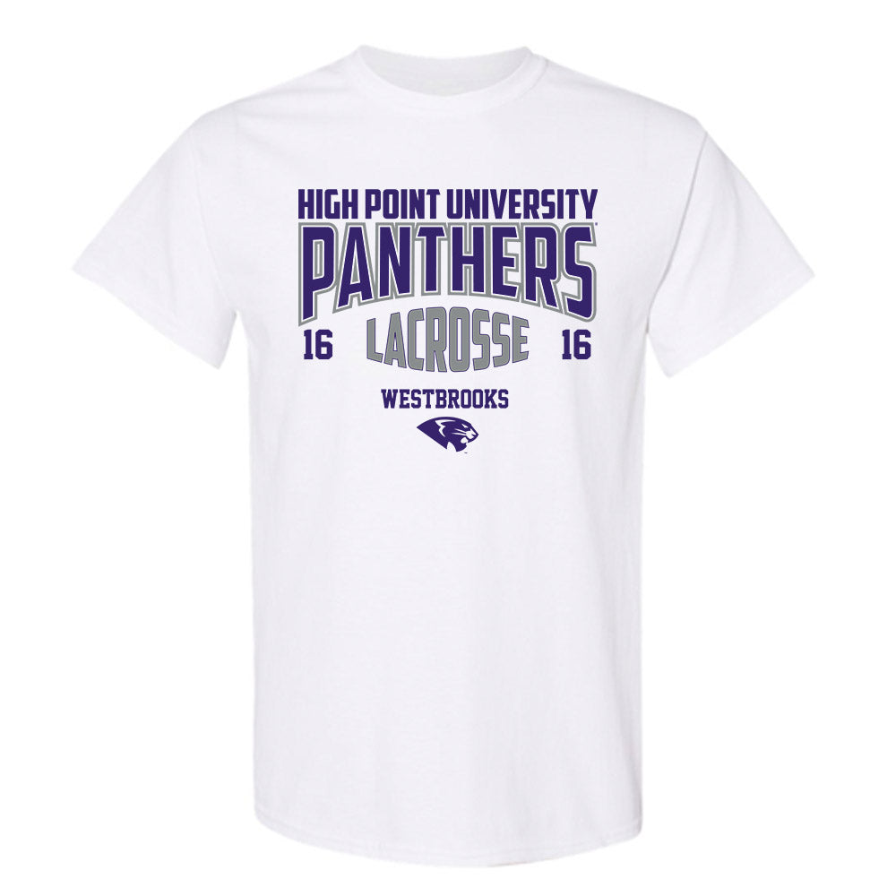 High Point - NCAA Men's Lacrosse : James Westbrooks - T-Shirt-0