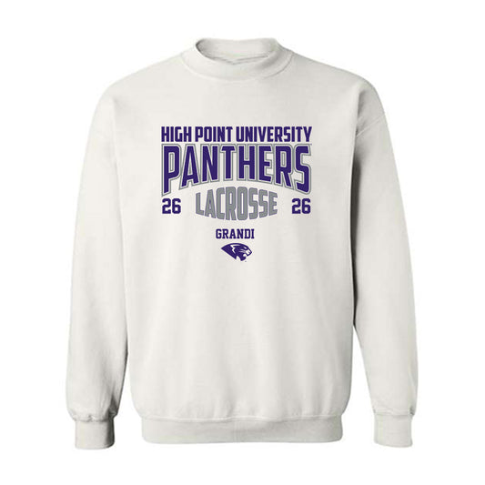 High Point - NCAA Women's Lacrosse : Ava Grandi - Crewneck Sweatshirt-0