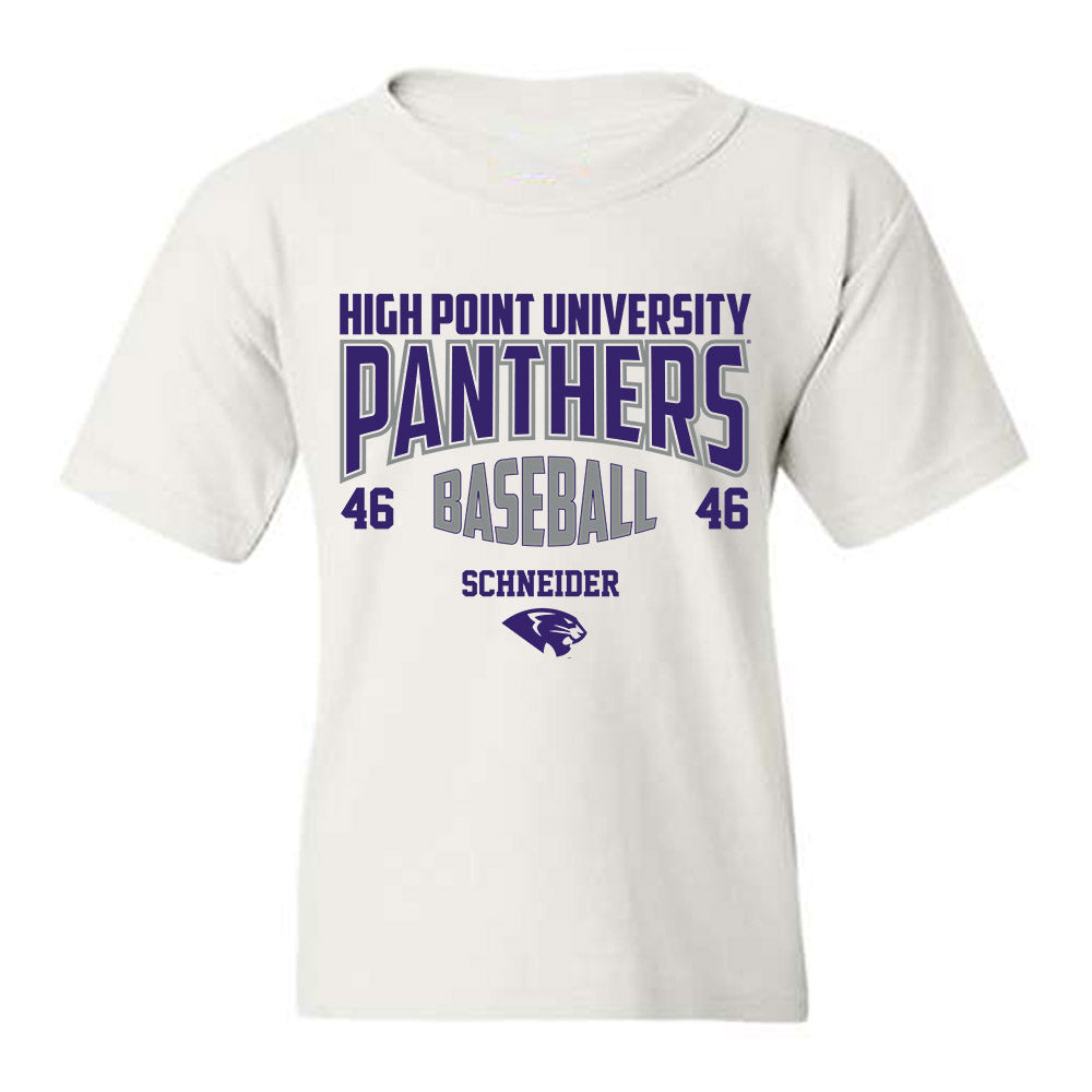 High Point - NCAA Baseball : Charlie Schneider - Youth T-Shirt-0