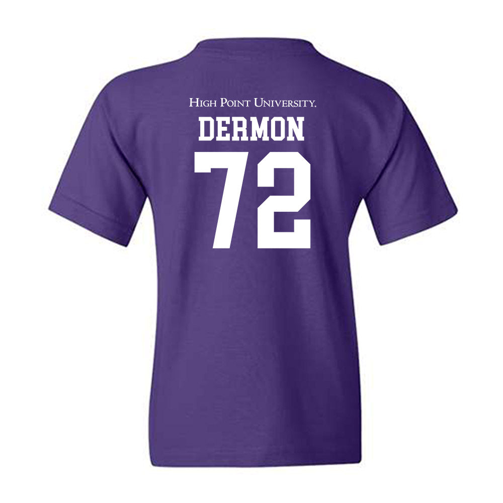 High Point - NCAA Men's Lacrosse : Luke Dermon - Youth T-Shirt-1