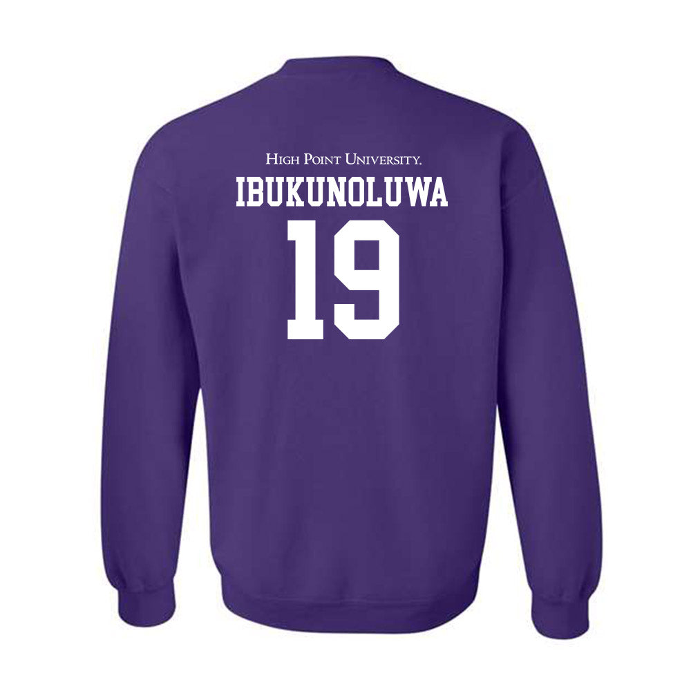High Point - NCAA Men's Basketball : Josh Ibukunoluwa - Crewneck Sweatshirt-1