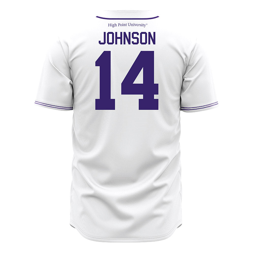 High Point - NCAA Baseball : Landen Johnson - White Jersey-1