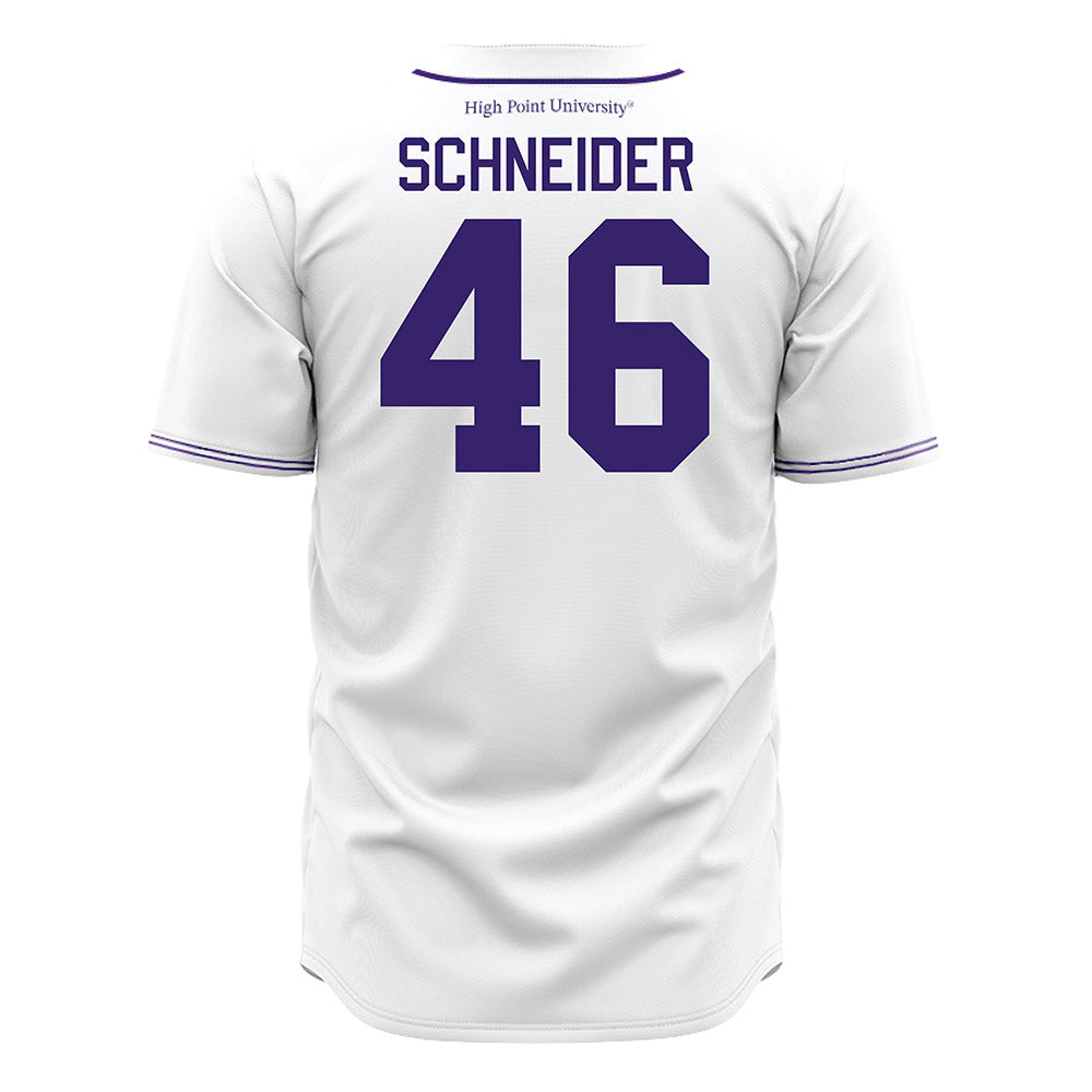 High Point - NCAA Baseball : Charlie Schneider - White Jersey-1