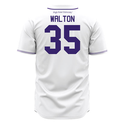 High Point - NCAA Baseball : Wade Walton - White Jersey-1