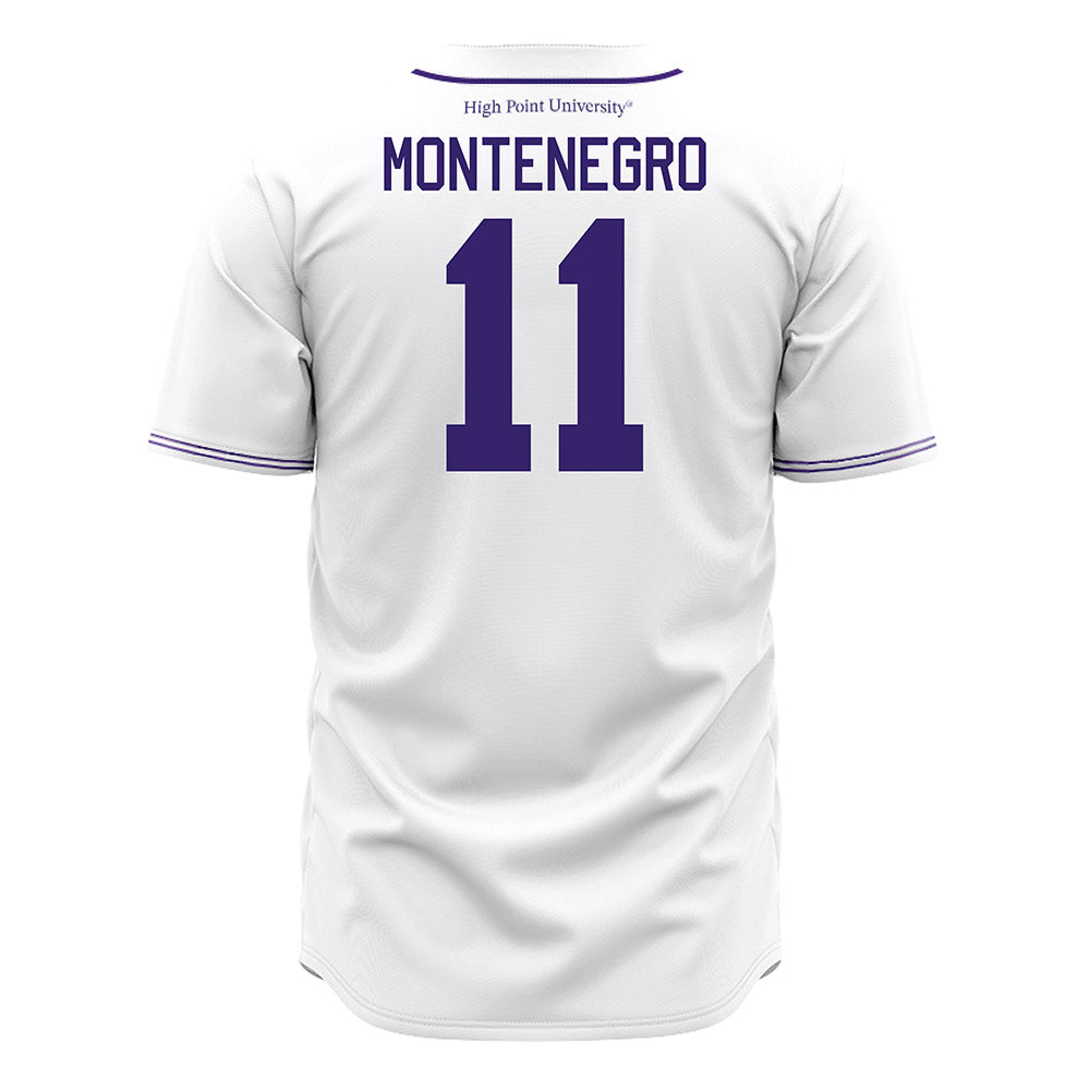 High Point - NCAA Baseball : Adrian Montenegro - White Jersey-1