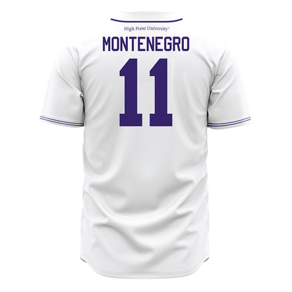 High Point - NCAA Baseball : Adrian Montenegro - White Jersey-1