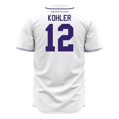 High Point - NCAA Baseball : Jace Kohler - White Jersey-1