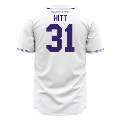 High Point - NCAA Baseball : Dalton Hitt - White Jersey-1